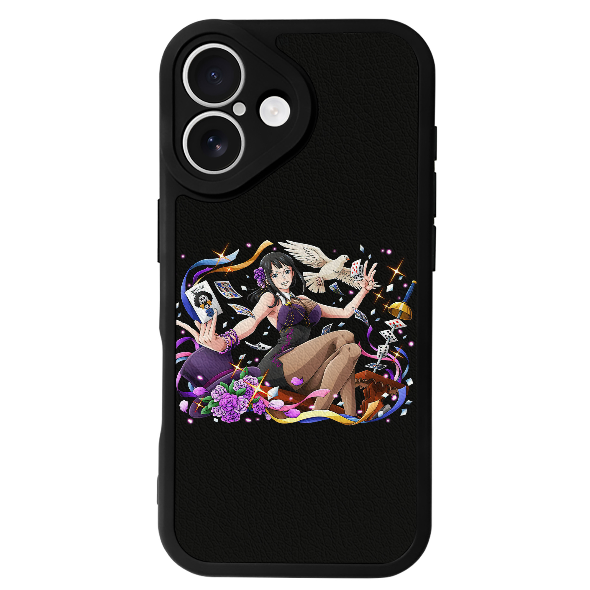 （画像用） ワンピース ニコ・ロビン ONE PIECE Nico Robin 【iPhone 16シリーズ対応】シリコンスマホケース（レザー調） 材質：シリコン